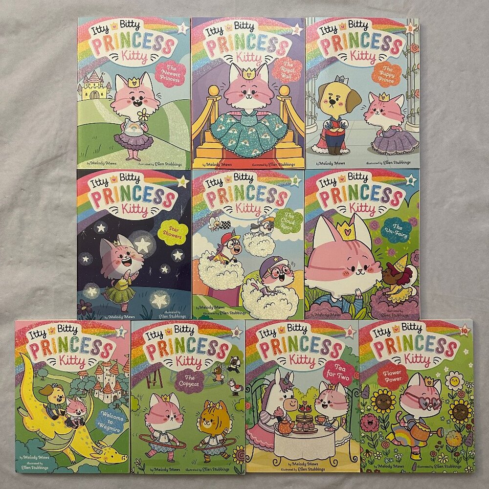Itty Bitty Princess Kitty Series Books 1 - 10 by Melody Mew / Paperback